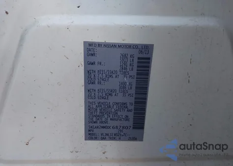 2013 Nissan Pathfinder Platinum from USA, damaged, VIN 5N1AR2MM0DC687807